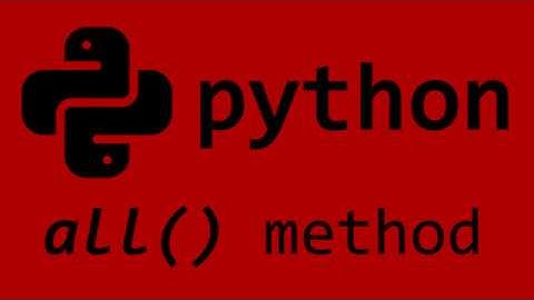 Python build-in all() method