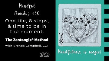 Mindful Monday #30: Easy, Beginner tiles created using the Zentangle® Method of drawing.