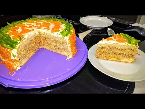 Tuna Layer Cake (Smorgastarta) - تورتة التونة الرهيبة - The Bite of Delight