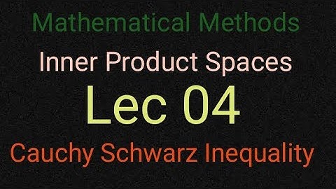 Cauchy-Schwarz Inequality In Inner Product Spaces
