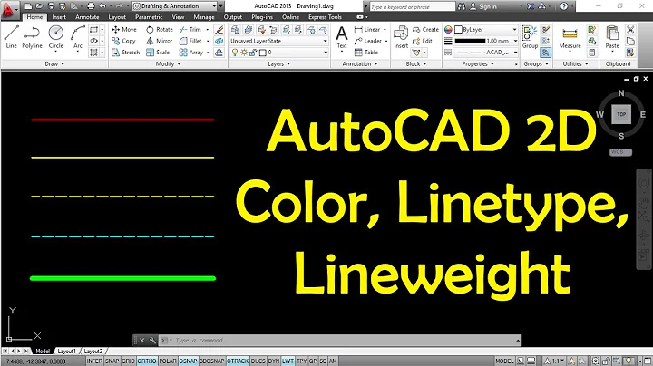AutoCAD Color, Linetype, Linetype Scale, Lineweight Commands | Engineer AutoCAD Tutorials