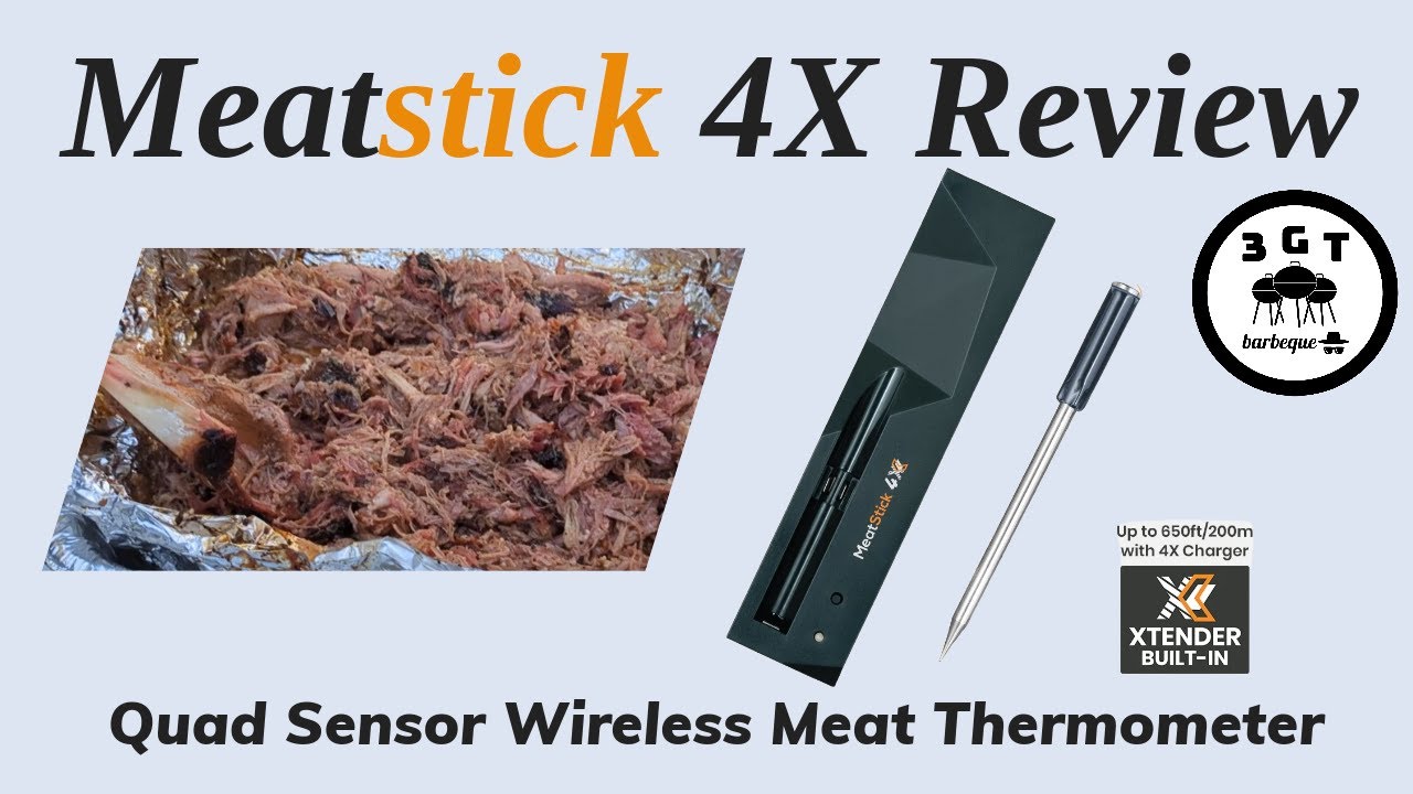 Meatstick 4X Quad Sensor Wireless Meat Thermometer Review and Use [Has  Meater been dethroned?] 