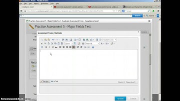 Outcomes assessment Tutorial: Adding an Academic Assessment