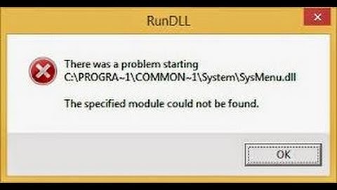 Como resolver o erro C:\PROGRA~1\COMMON]1\System\SysMenu.dll 100% FUNCIONAL