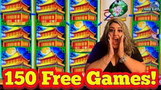 OMG 150 FREE GAMES!!!! 😱BIG WIN!!! 😱On Dynasty Riches Konami Slot screenshot 2