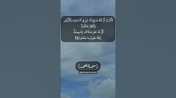 سورة النور الآية ٤٠ و ٤١ بصوت الشيخ محمد صديق المنشاوي