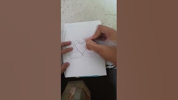 Recreating @ Farjana drawing academy How to draw two swans 🦢🦢 from a heart ❤ #ytshorts  #satisfying