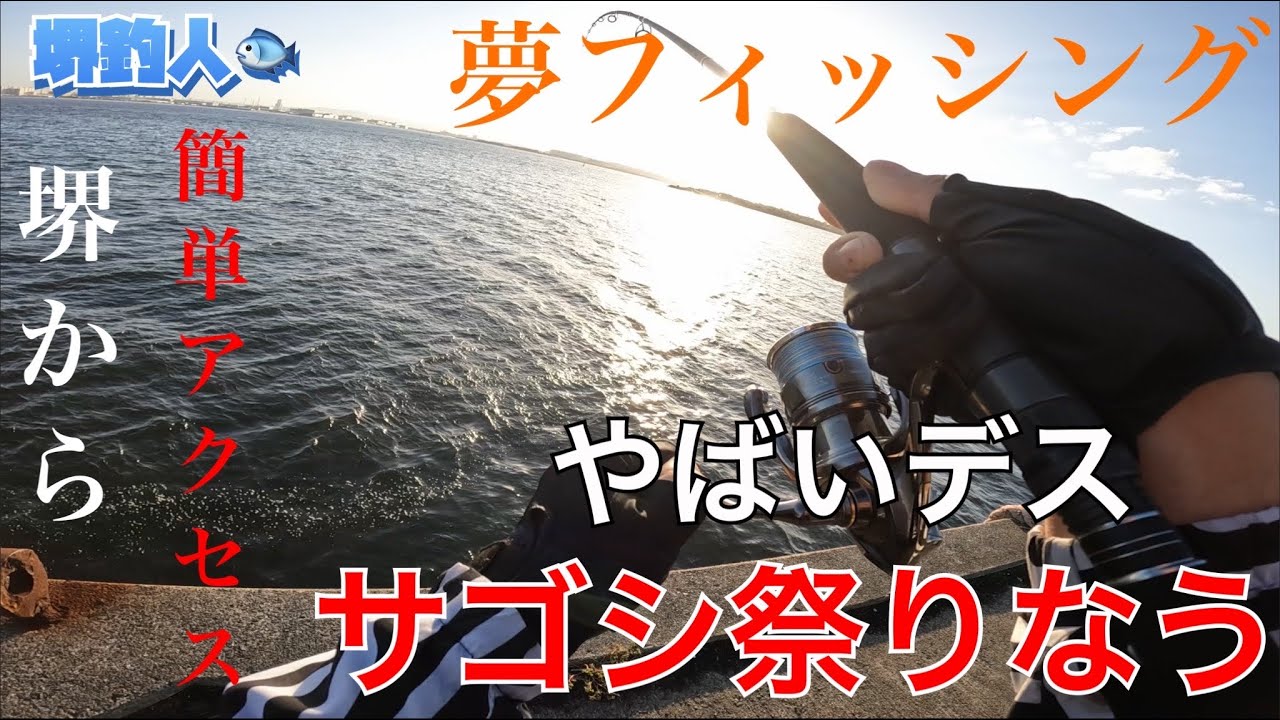 【夢フィッシング・ショアジギング】大阪湾サゴシ異常発生なう。　堺・南港新波止