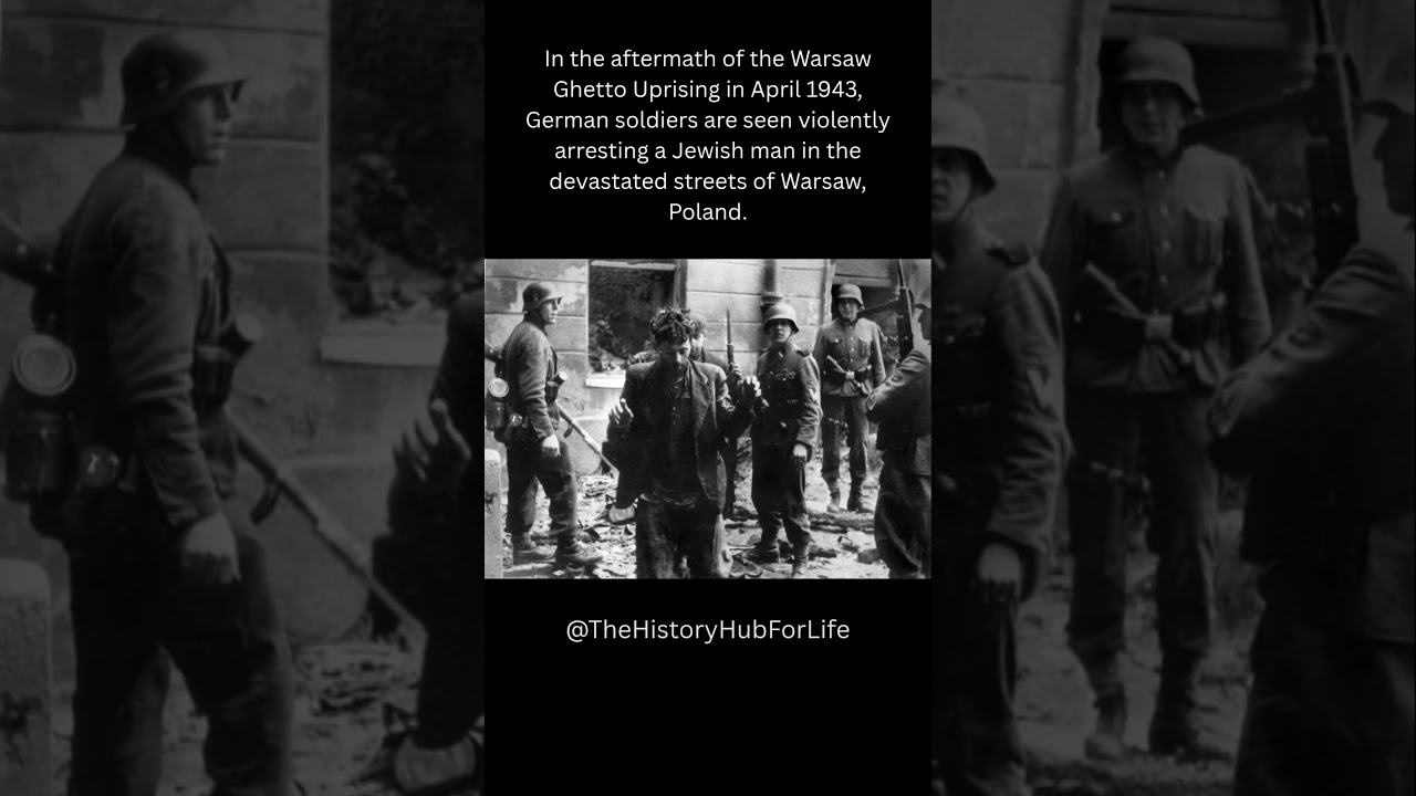 WW2 rare Photos: Crushing the Uprising: Arrests in Warsaw, 1943 