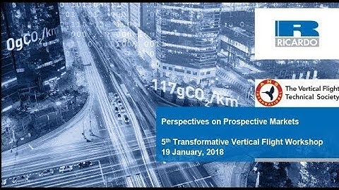 Transformative VTOL Workshop, Session 15: Perspectives on Prospective Markets