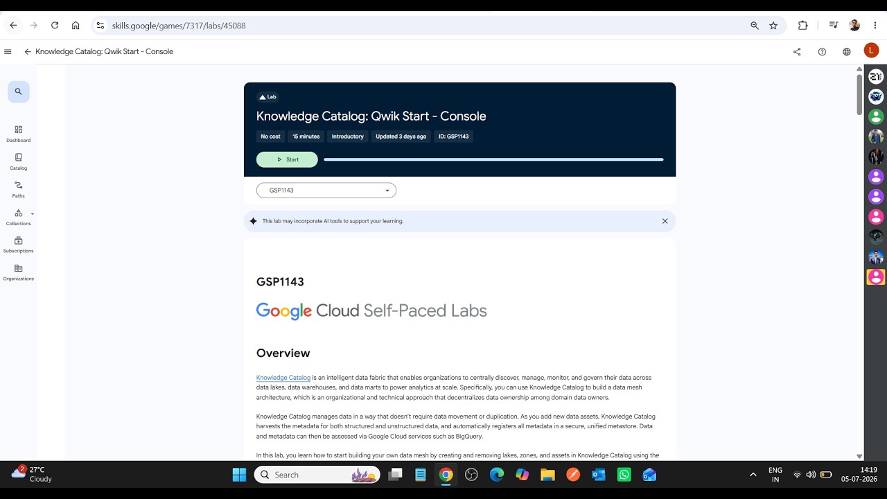 Knowledge Catalog: Qwik Start - Console || Lab Solution || Google Cloud ...