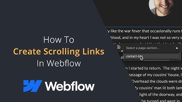 How To Create Scrolling Anchor Links in Webflow | How To Link To Content on the Same Page In Webflow