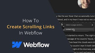 How To Create Scrolling Anchor Links in Webflow | How To Link To Content on the Same Page In Webflow