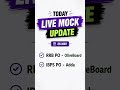 Today Live mock update 💥#rrbpo2026#ibpsrrb#ibpspo #ibpspo2026#ibps#livemocktest#viral
