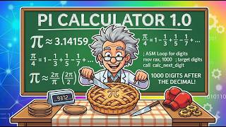 PI Calculator 1.0: Calculating 1,000 Digits in Raw x86_64 ASM! 🥧🔢 screenshot 5