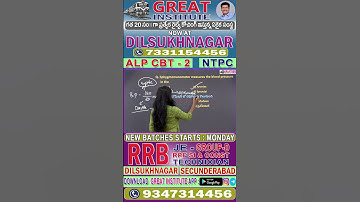 GENERAL SCIENCE - GREAT INSTITUTE RRB-ALP, TECHNICIAN, ASM, JE, GROUP-D, #railwayjobs2025