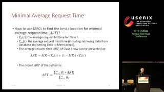 USENIX ATC '15 - LAMA: Optimized Locality-aware Memory Allocation for Key-value Cache