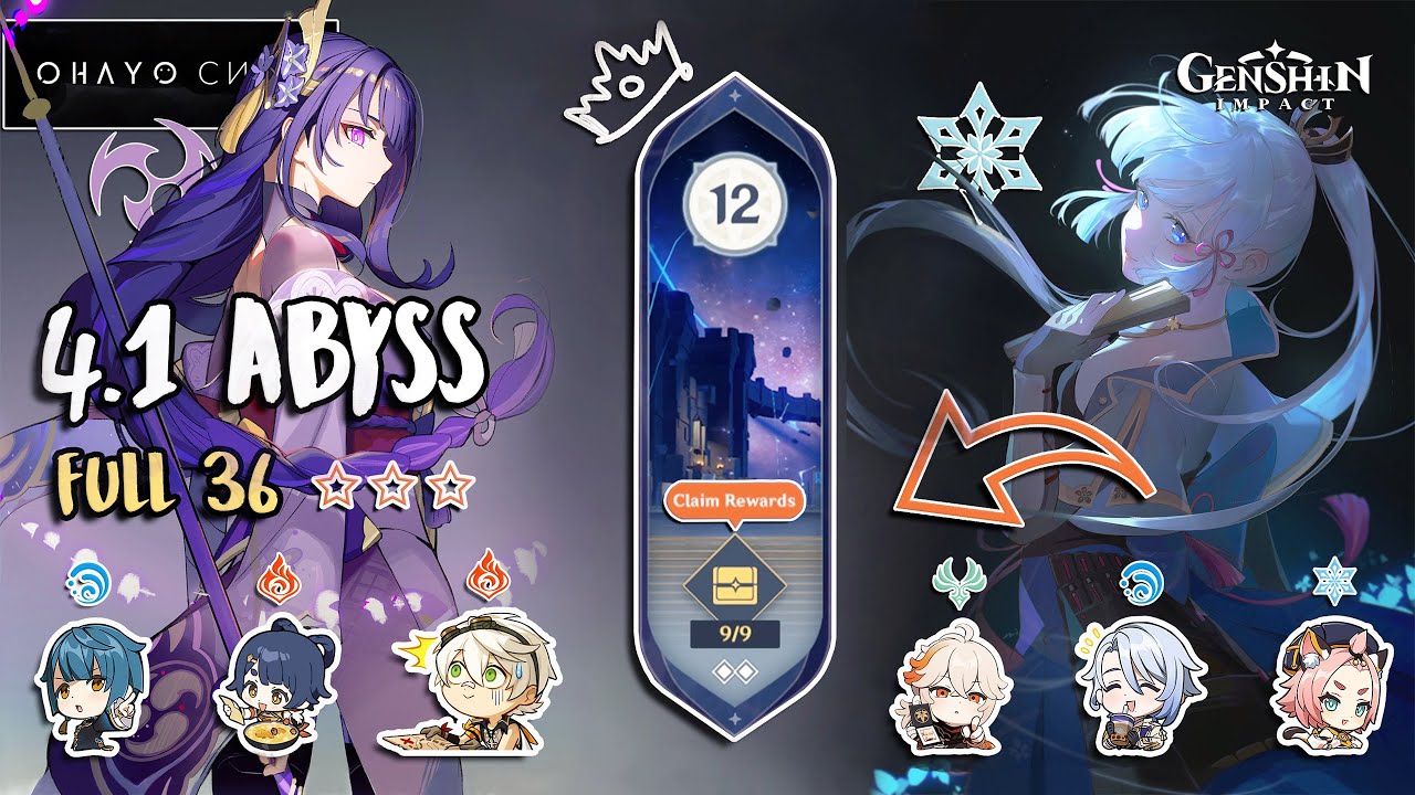 AR 59 F2P Account | Spiral Abyss 4.1 Floor 12 | Full Star Clear - YouTube