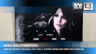 Sons of Anarchy: Season 6 (2015, Disc 1) Australian Blu-Ray Menu Walkthrough