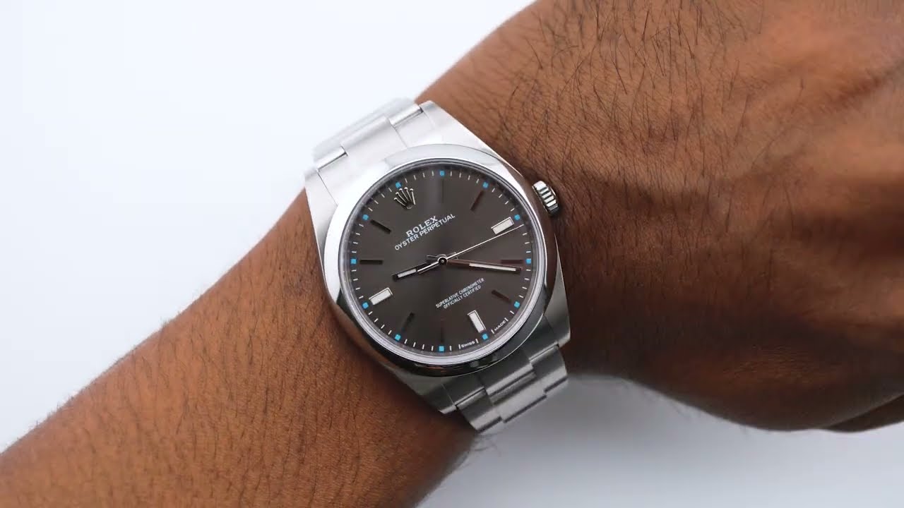 Rolex 114300 Oyster Perpetual 39mm Dark Rhodium Dial | Complete