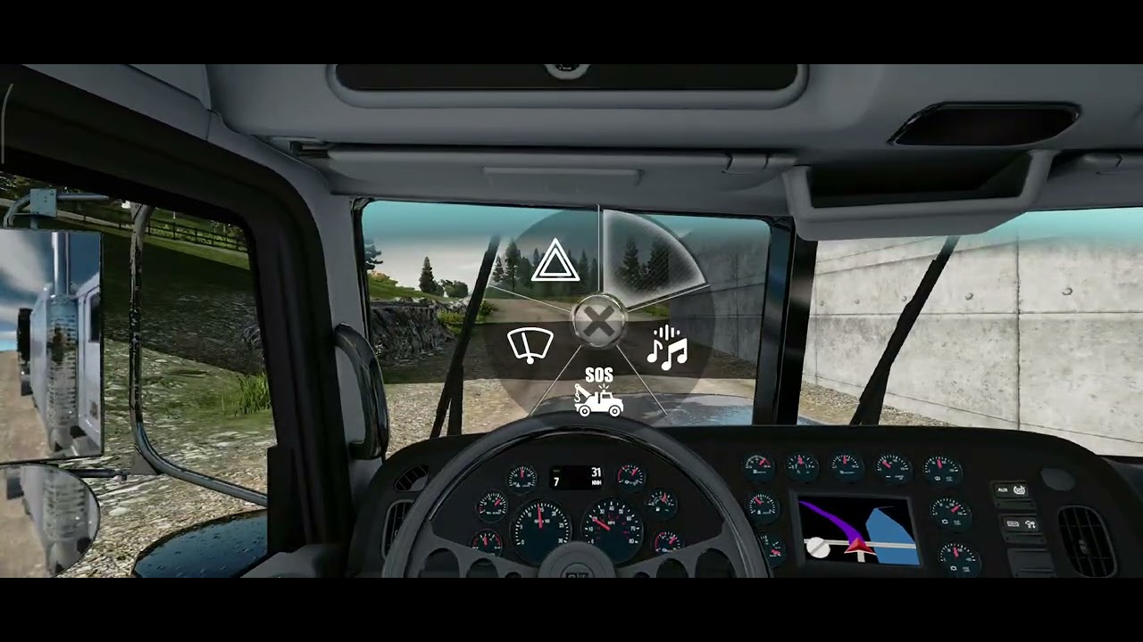 Truck  simulator Drive USA : Evo, transporte de madeira,  em estrada de terra ! 