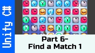 Part 6 - Find a Match Part 1: Make a Game like Candy Crush in Unity using C# screenshot 5