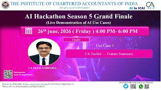 🤖 AI Hackathon Season 5 Grand Finale UC 02 CA Toolkit—Feature Summary by CA. TEJAS ANDHARIA