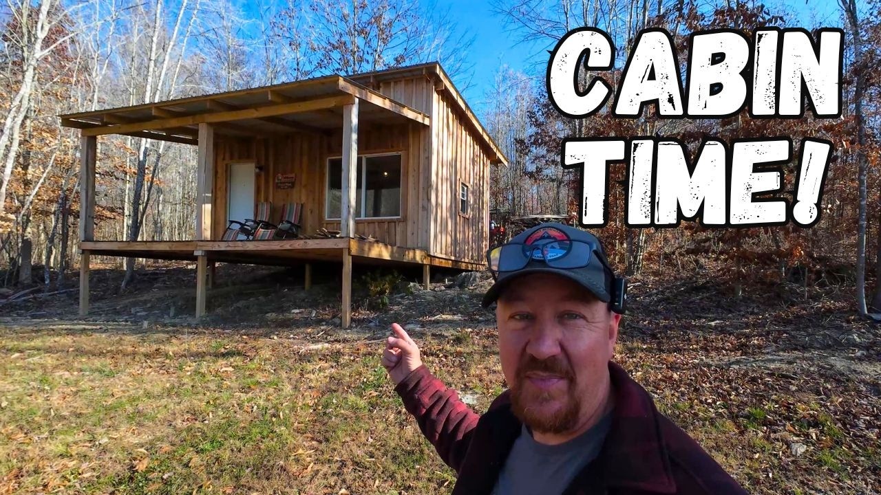 A Day in the Cabin - Projects, Pocket Knives, and Father Son Build - Hydraulic Boxing Robots