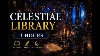 Moonlit Celestial Library 🌙 3 Hours of Peaceful Fantasy Music for Reading & Deep Focus