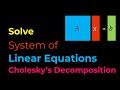 Numerical Methods: Solving System of Linear Equations (Cholesky's LU Decomposition)