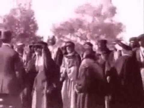 فيديو نادر لمشايخ قضاة محكمة العشائر في قضاء بئر السبع 1927م