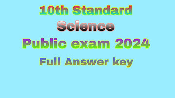 10th Science||Official answer key||Public exam 2024
