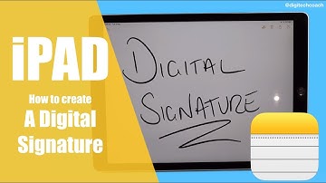 How to create a digital signature in the Notes app for iPad