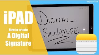 How to create a digital signature in the Notes app for iPad screenshot 5