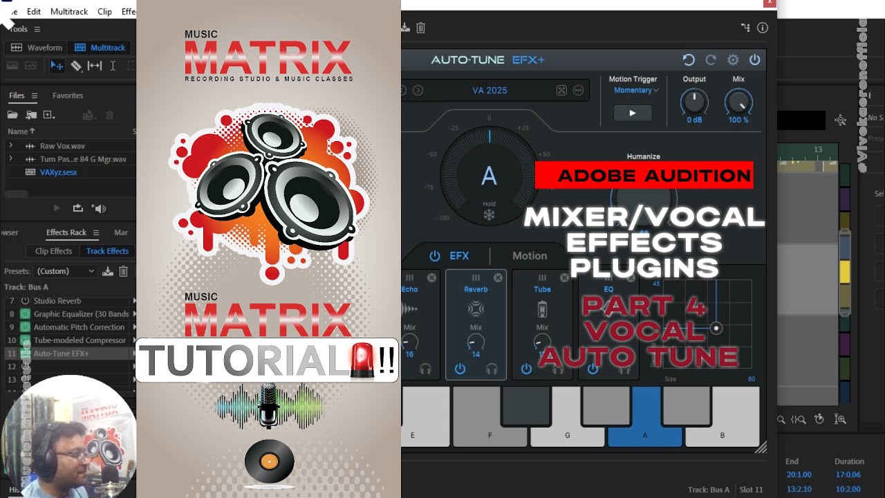 Female Rapper Auto Tune Adobe Audition Vocal Auto Tune Part 4 Tutorial #audioproduction # ...