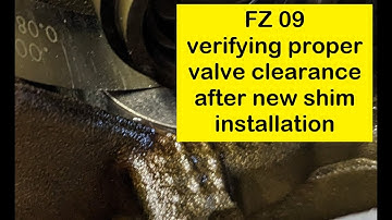 verifying proper valve clearance after new shim installation Yamaha FZ-09/MT-09 2014 2015 2016