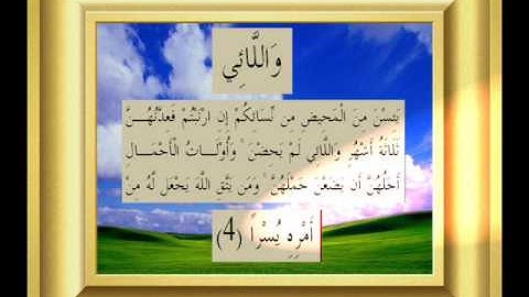 القران الكريم سورة الطلاق الأية 4.wmv