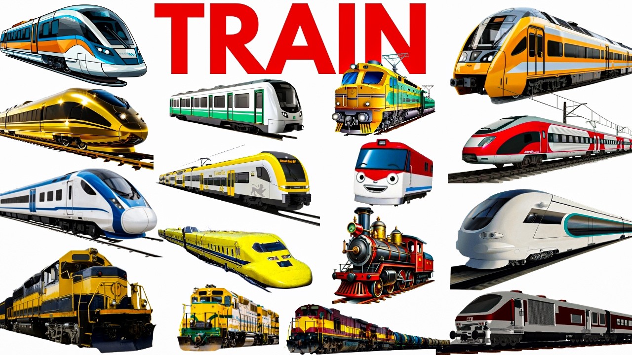 Train Names Examples 🚂 Top 25 Trains Name for Kids | Types of Trains | Steam, Bullet & Metro ...