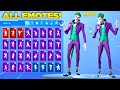 *NEW* JOKER SKIN Showcase with All Fortnite Dances & Emotes! (The Last Laugh Bundle)