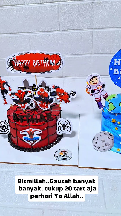 Itu sih namanya muluk muluk ya gaes🤣 tapi tolong bantu Aamin kan ya🤭 .#astronot #spiderman #cake