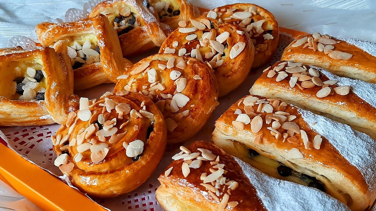 بلاطو فينوازري المخابز بعجينة واحدة ثلاث اشكال رائعة ولذيذة جدااااااااا