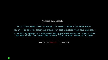 Multiplayer Trivia Game Project (Using Raspberry Pi 3B+ and Buzz Controllers)
