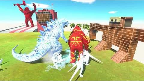 Shimo & Ice Godzilla vs Red Kong & Fire Behemoth - ARBS