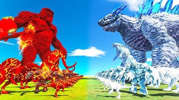 Shimo & Ice Godzilla vs Red Kong & Fire Behemoth - ARBS
