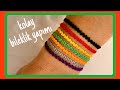 Kolay bileklik yapımı/ipten kolay bileklik/simple and easy macrame bracelet