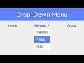 Drop down menu using html css javascript