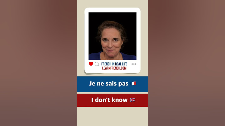 French in Real Life: Je ne sais pas #Shorts