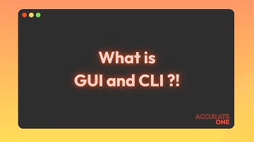 What is GUI and CLI?