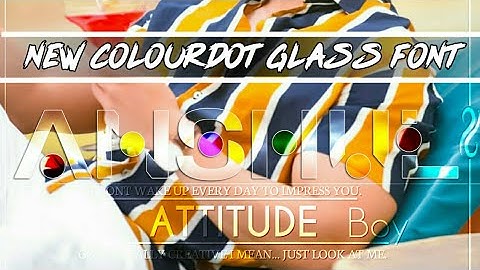 How To Make Colourful Dot Glass Font || Like Ps Cc/Cs6 || ANSHUL EDITZ ||