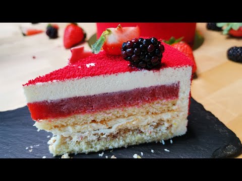 वीडियो: स्ट्रॉबेरी के साथ नारियल केक
